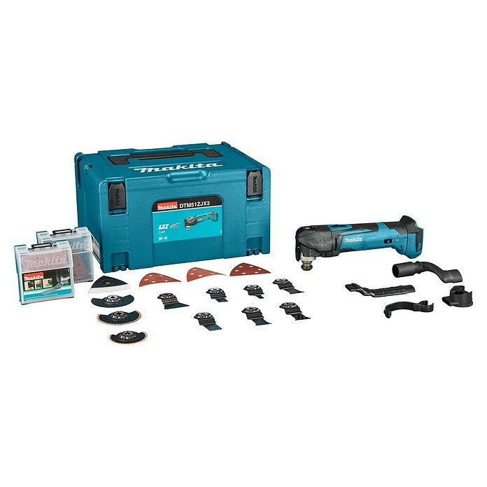 Makita Multitoolset DTM51ZJX3 (18 V, Excl. accu, 6.000 tpm - 20.000 tpm)