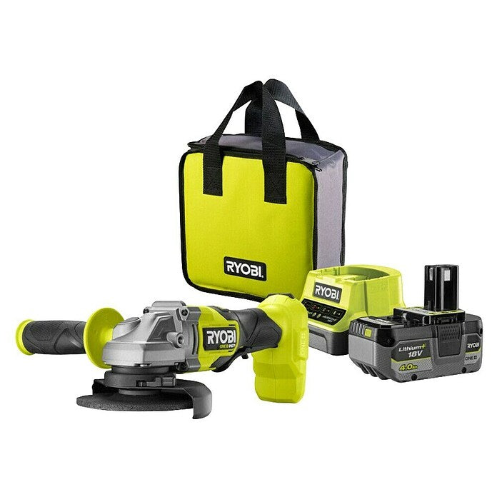 Ryobi ONE+HP Haakse accuslijper RAG18X-1C40S (1 accu, 4 Ah, Schijfdiameter: 125 mm)