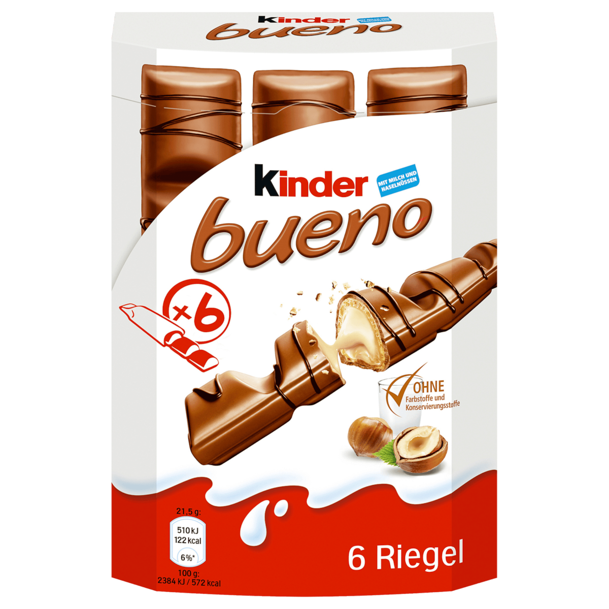 Kinder Bueno Chocoladereep 6 Reep