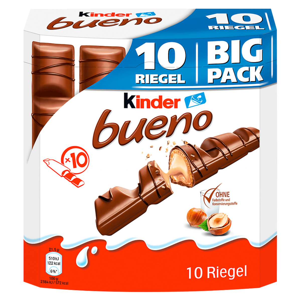 kinder Bueno Chocoladereep 10 Reep