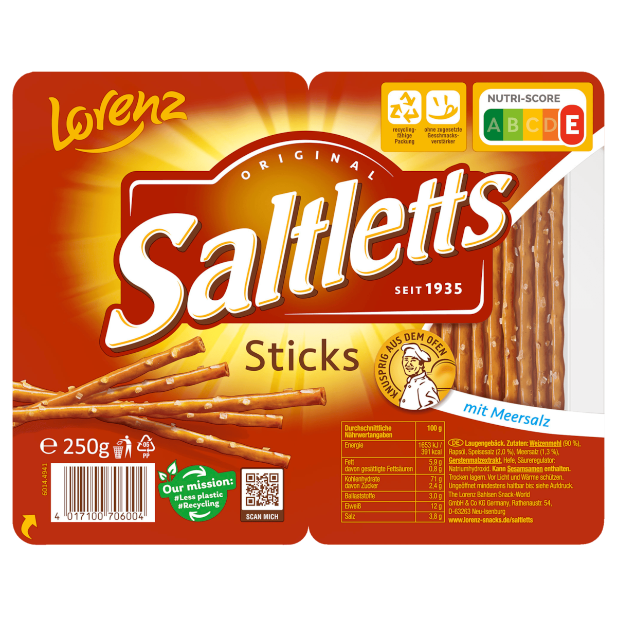 Lorenz Saltletts Sticks Classic 250g