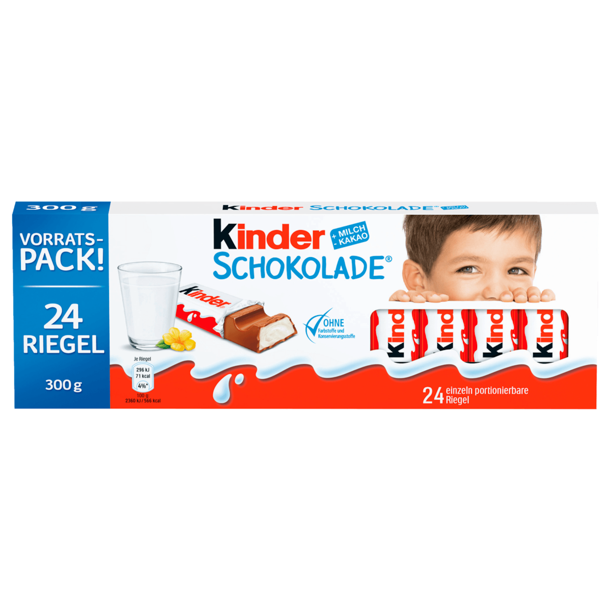 Kinder Chocolade 300g, 24 Stuks