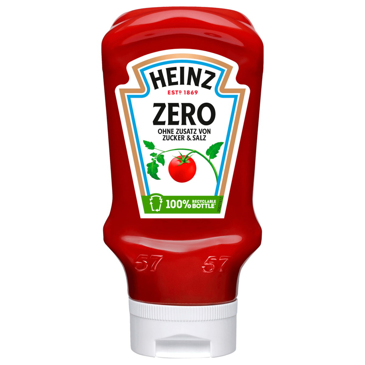 Heinz Tomaten Ketchup Zero zonder Zusatz von Zucker en Zout 400ml