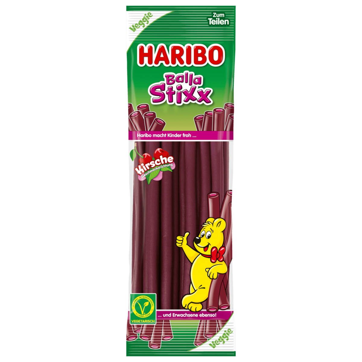 Haribo Fruchtgummi Balla Stixx Kirsche 200g