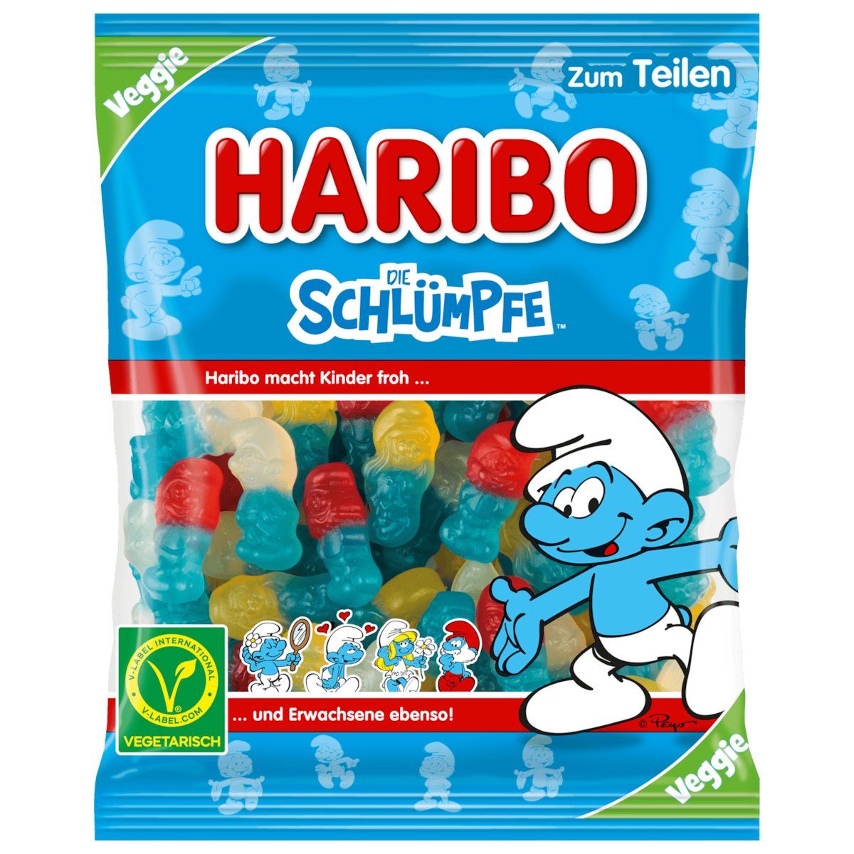 Haribo Fruchtgummi Schlümpfe Vegetarisch 175g