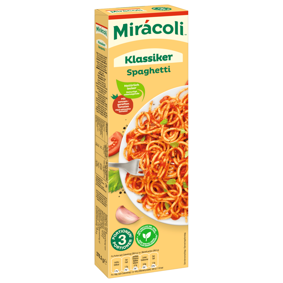 Mirácoli Spaghetti met Tomatensauce 3 Portionen 376,2g