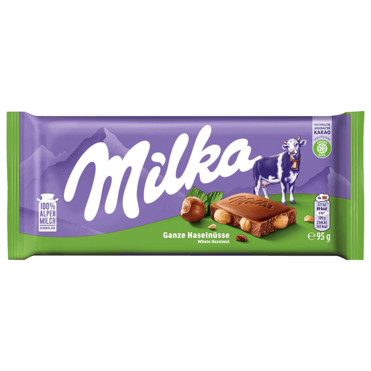 Milka Chocolade Hele Hazelnoten 95g