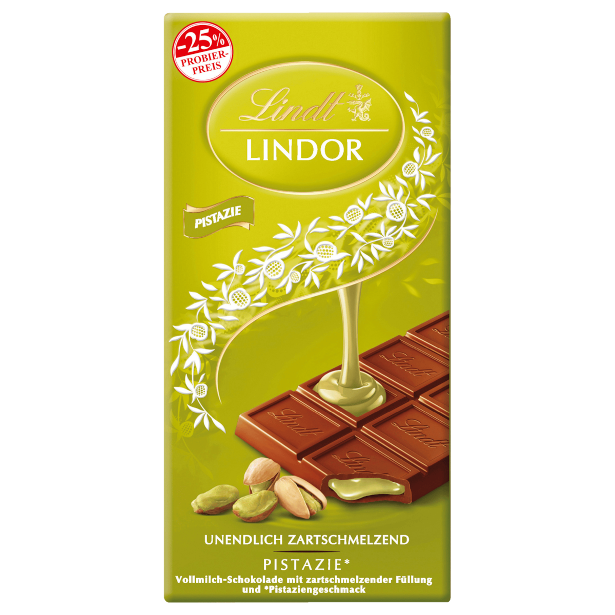 Lindt Lindor Pistache Reep 100g