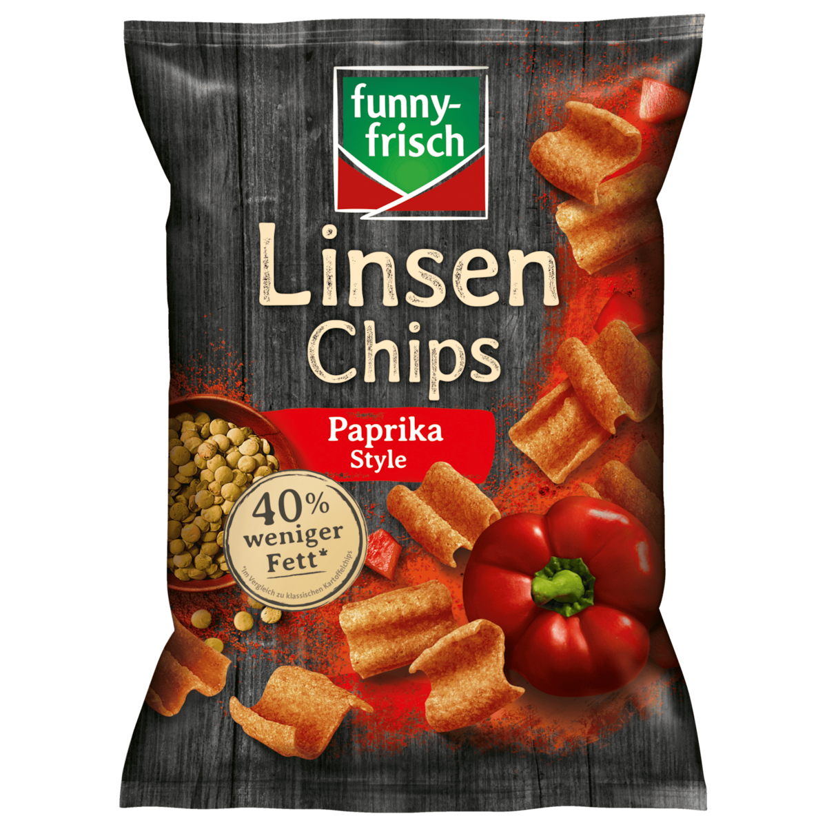 Funny-frisch Linsen Chips Paprika 90g
