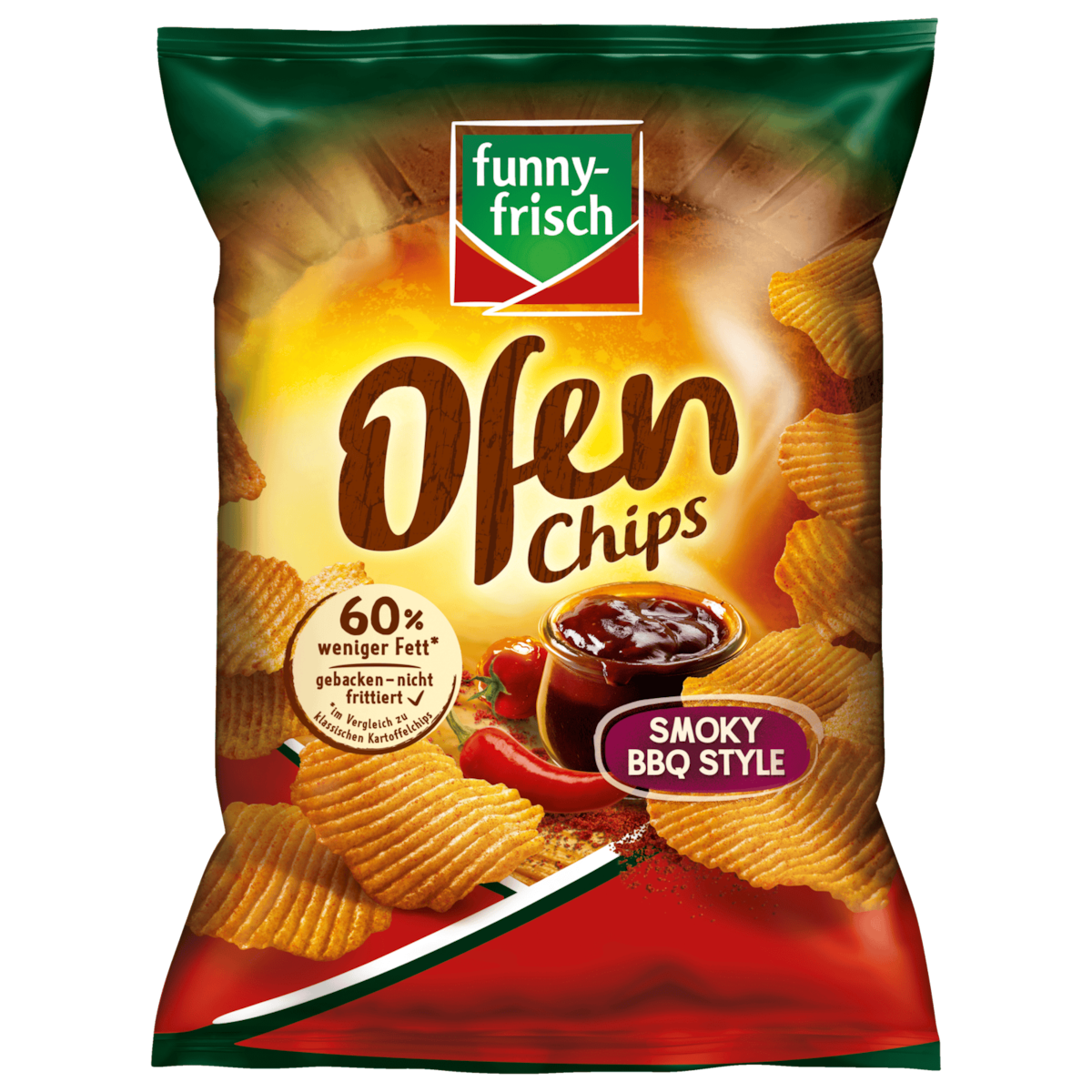 Funny-frisch Ofen Chips Smoky BBQ Style 115g
