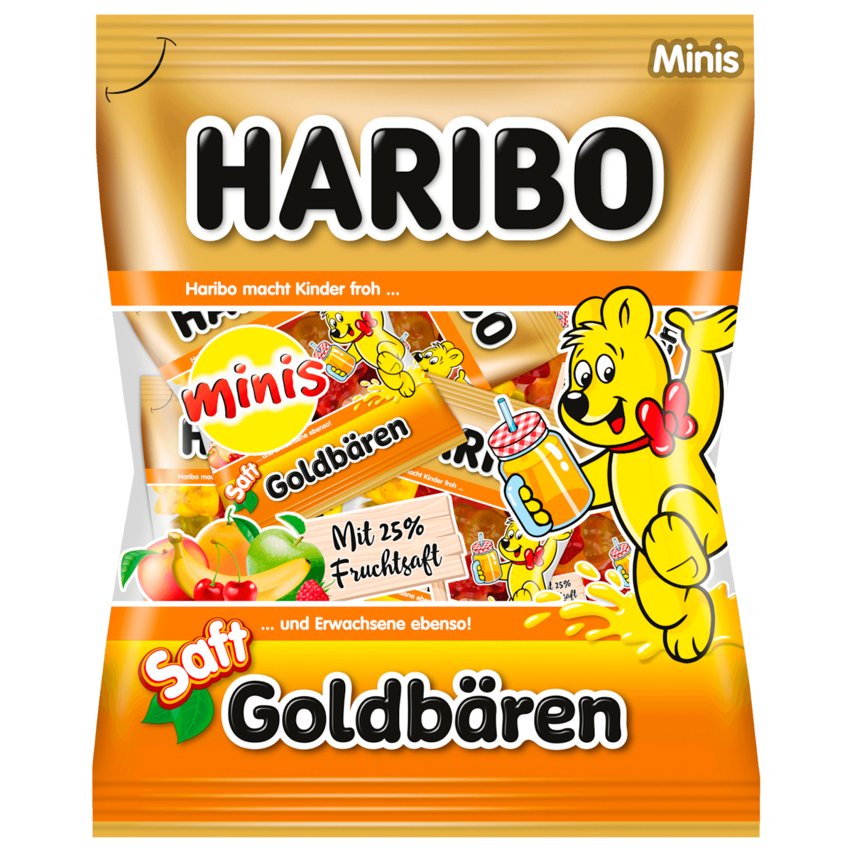 Haribo Fruchtgummi Saft-Goldbären Minis 220g