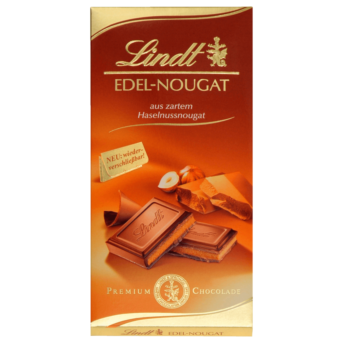 Lindt Edel Nougat Chocolade Reep 100g