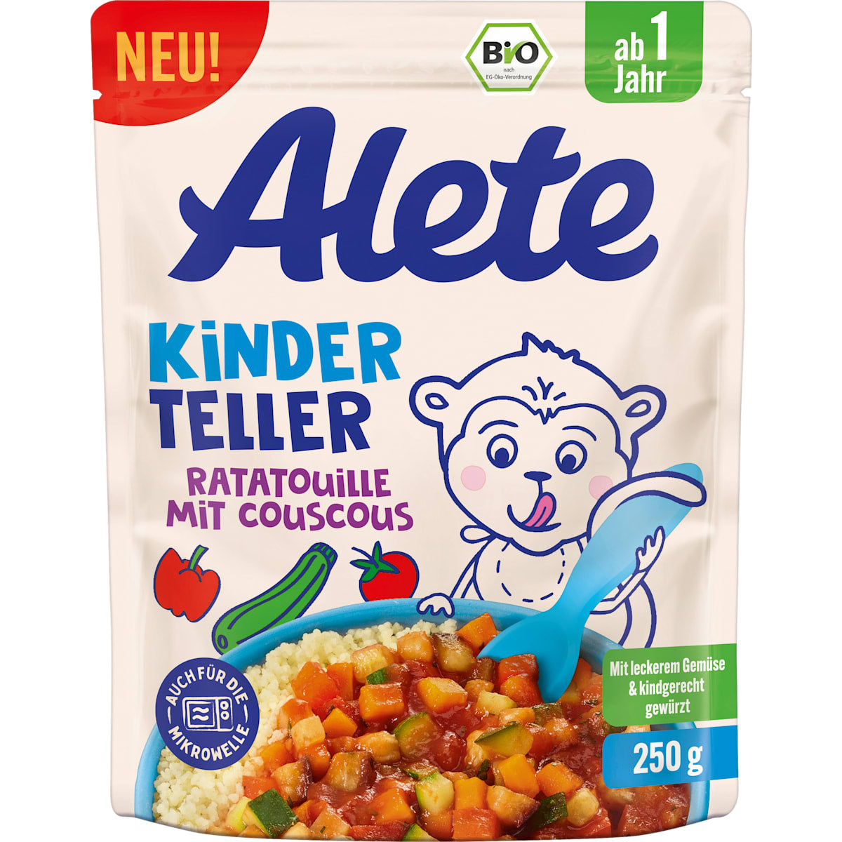 Alete Kindermaaltijd Ratatouille Couscous vanaf 1 jaar, 250 g