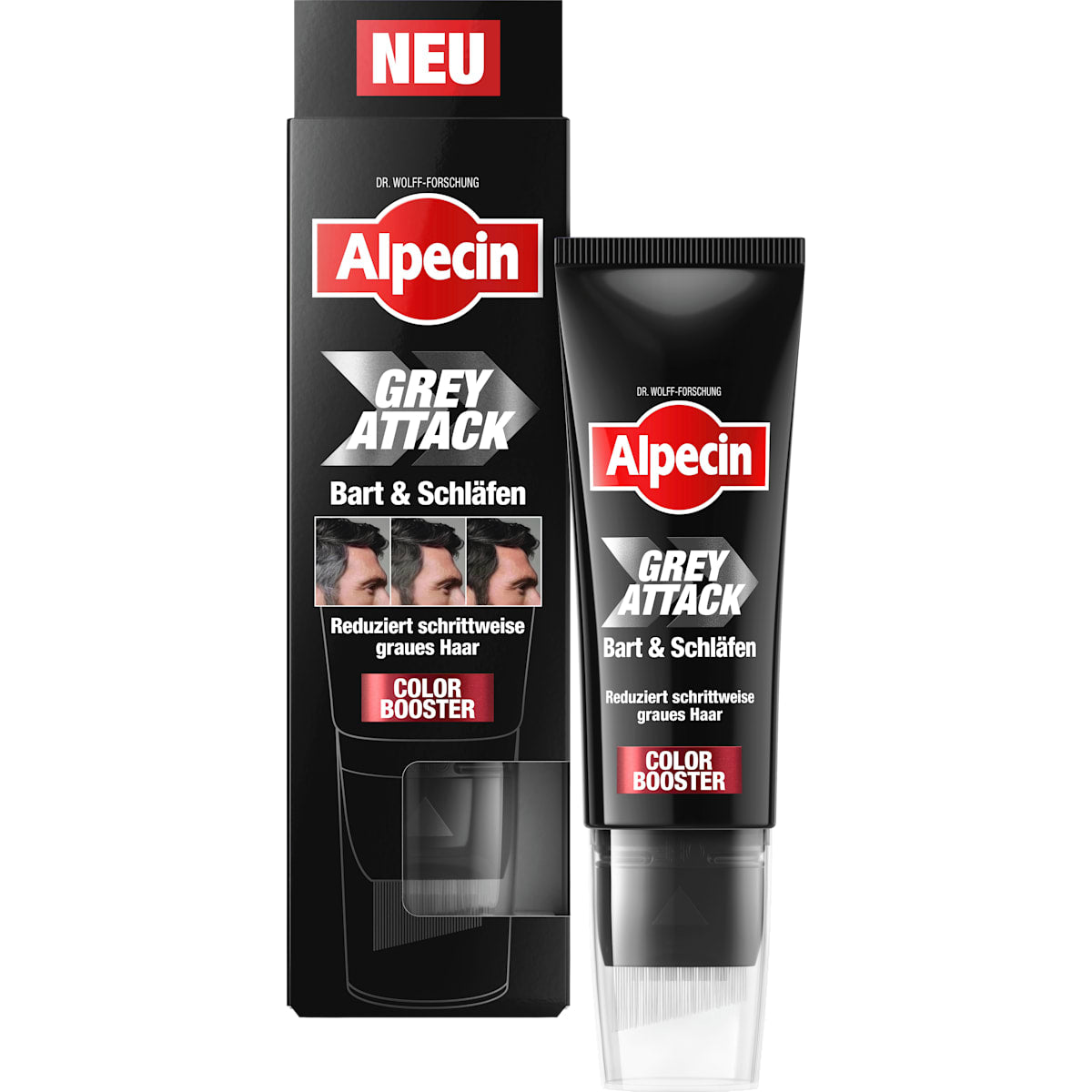 Alpecin Shampoo Grey Attack Bart & Schläfen Color Booster, 50 ml