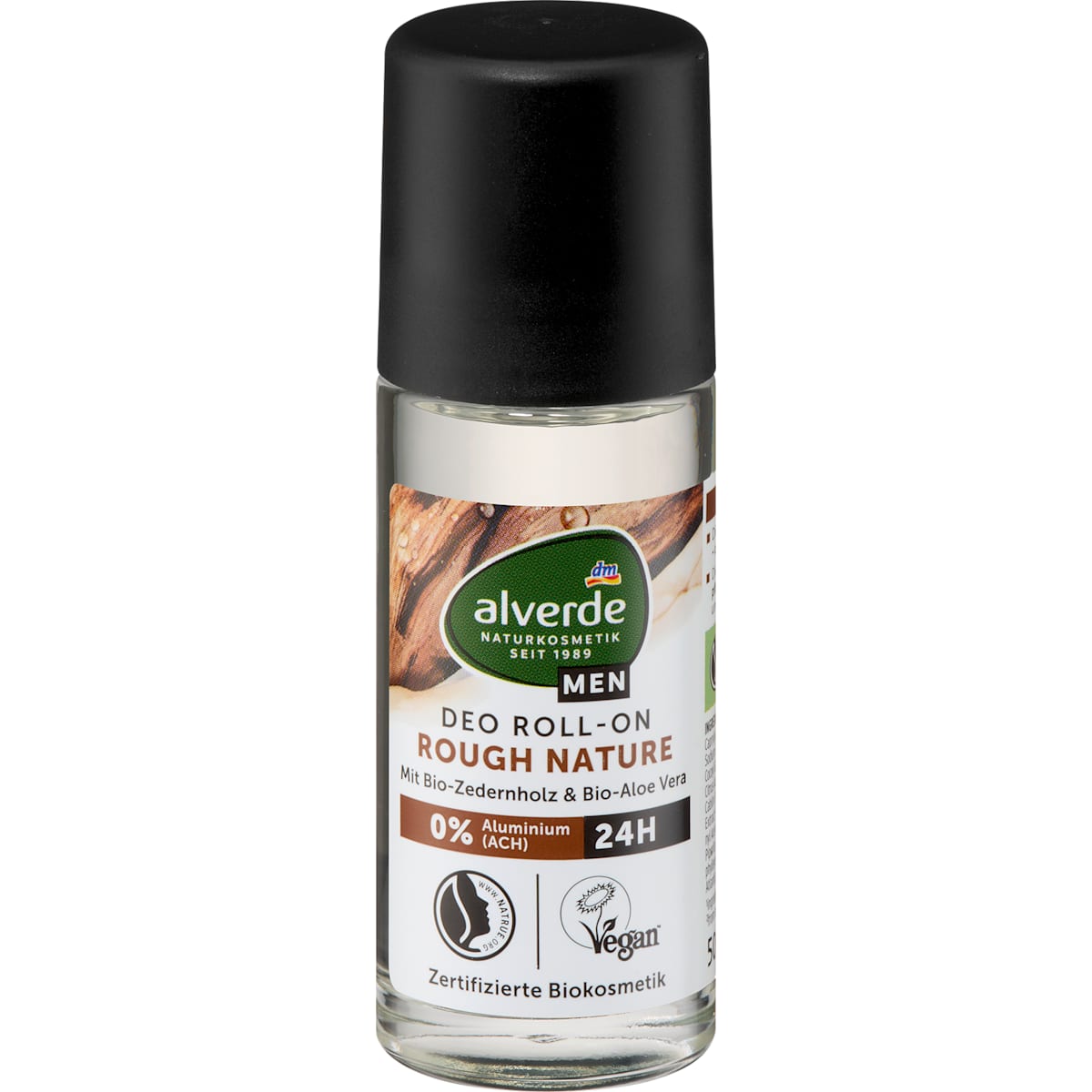 alverde MEN Deo Roll-on Rough Nature, 50 ml