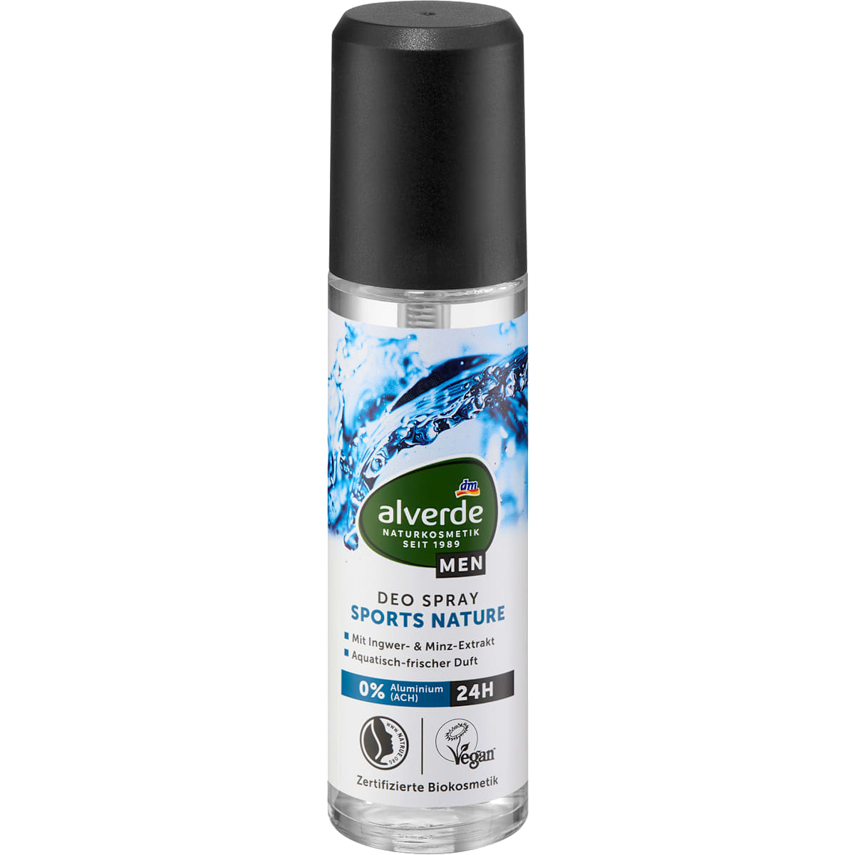 alverde MEN Deo Verstuiver Sports Nature, 75 ml