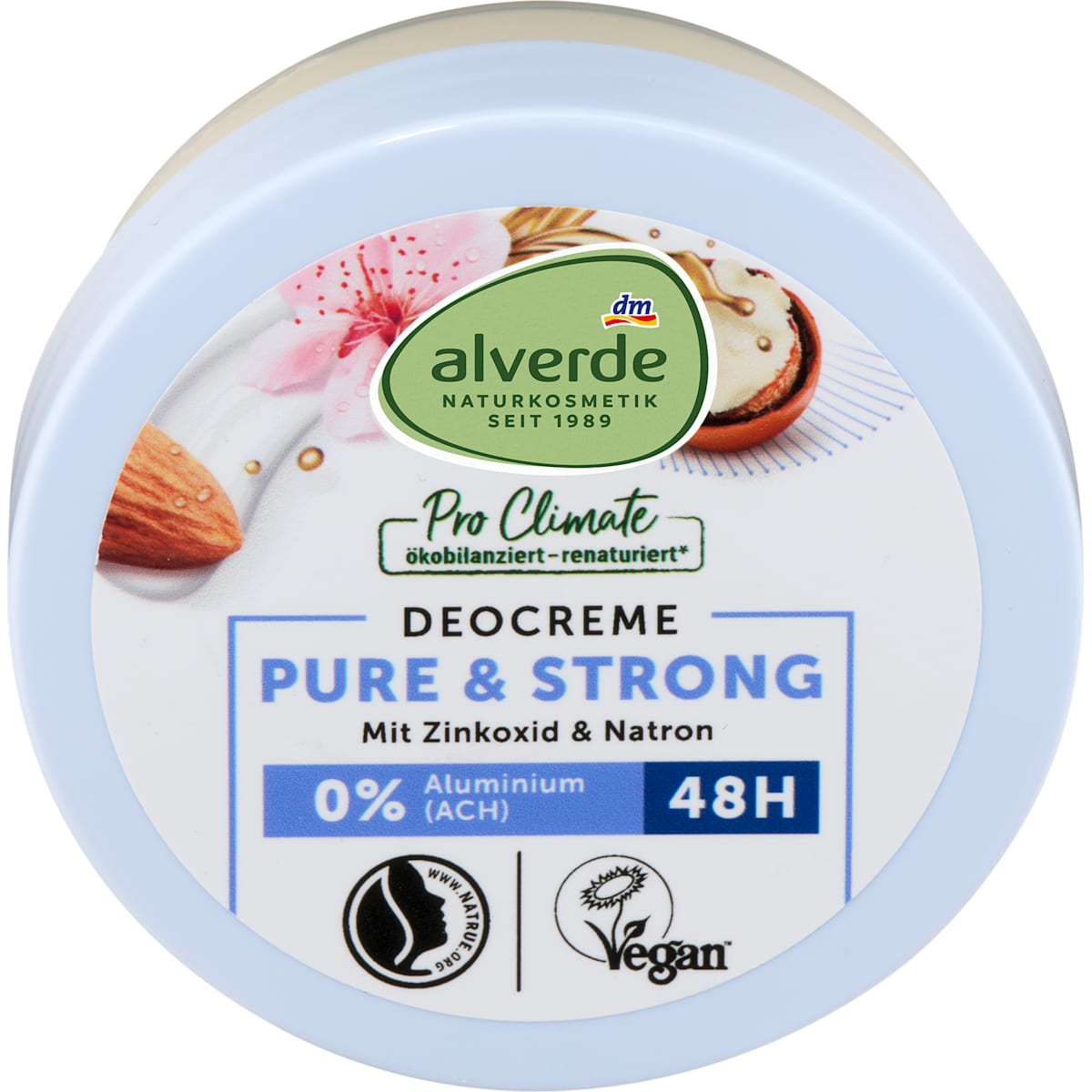 alverde Natuurcosmetica Deocreme Pure & Strong, 50 ml