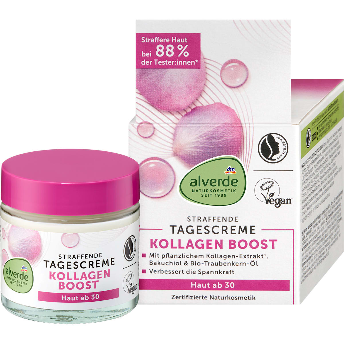 alverde Natuurcosmetica Gezichtscrème Kollagen Boost, 50 ml