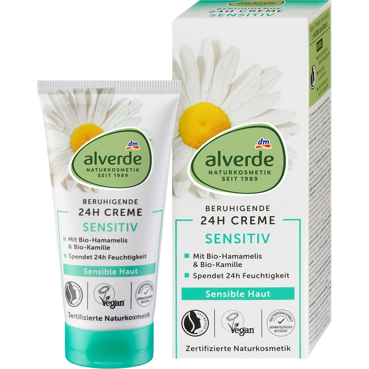 alverde Natuurcosmetica Gezichtscrème Sensitief 24h Crème, 50 ml