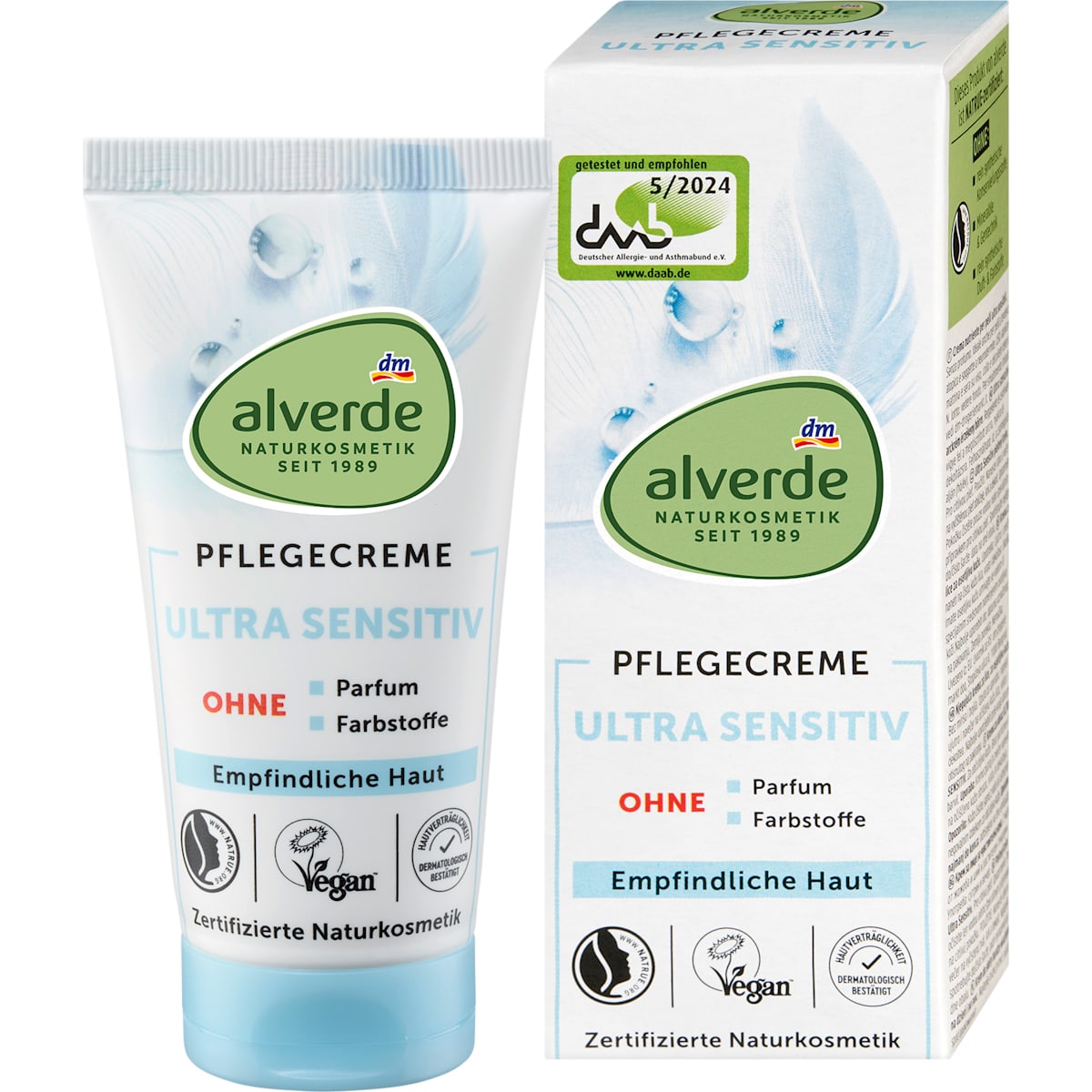 alverde Natuurcosmetica Gezichtscrème Ultra Sensitief, 50 ml