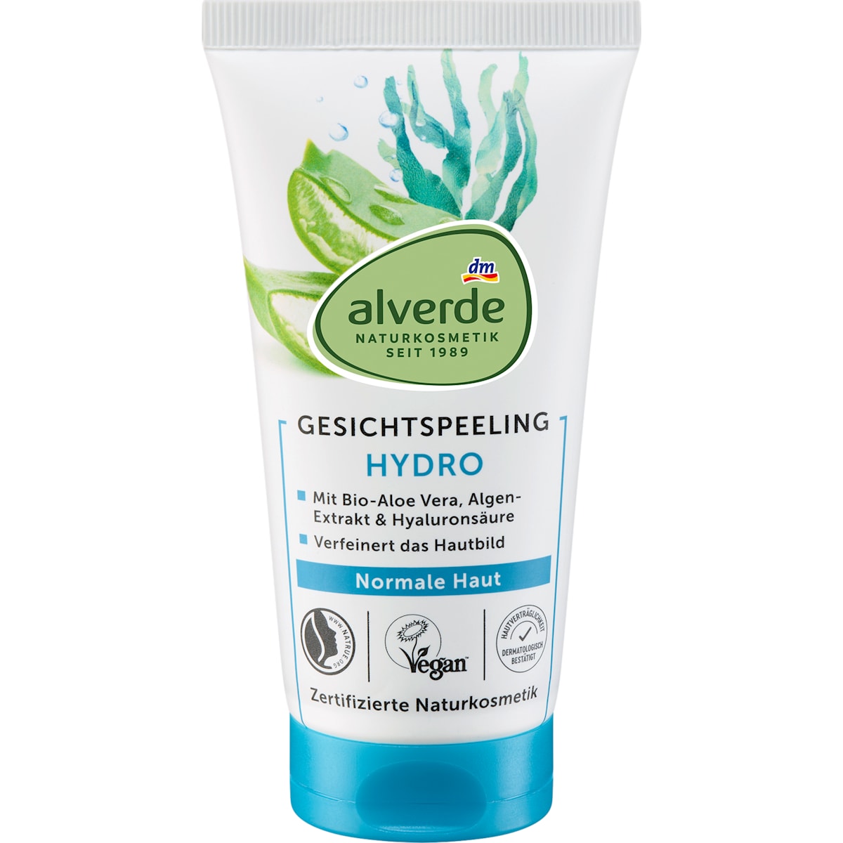 alverde Natuurcosmetica Gesichtspeeling Hydro, 75 ml