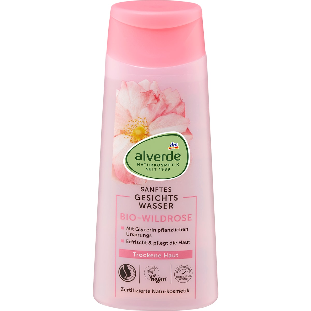 alverde Natuurcosmetica Gezichtswater zacht Wildrose, 200 ml