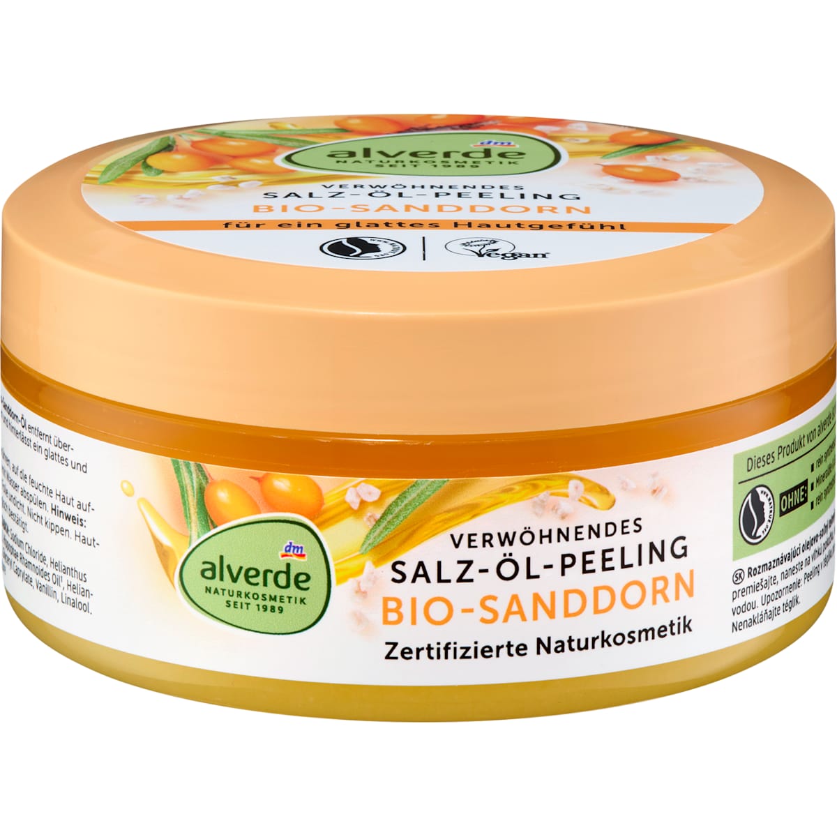 alverde Natuurcosmetica Körperpeeling Verwöhnendes Zout-Olie-Peeling, 250 ml