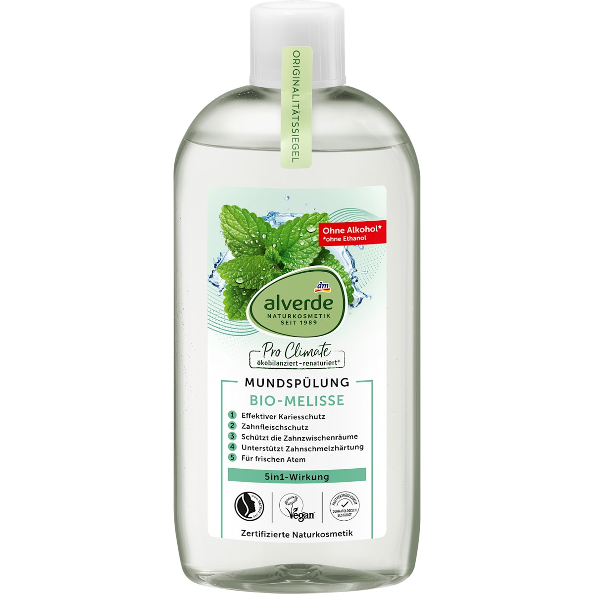 alverde Natuurcosmetica Mondspoeling Melisse, 500 ml