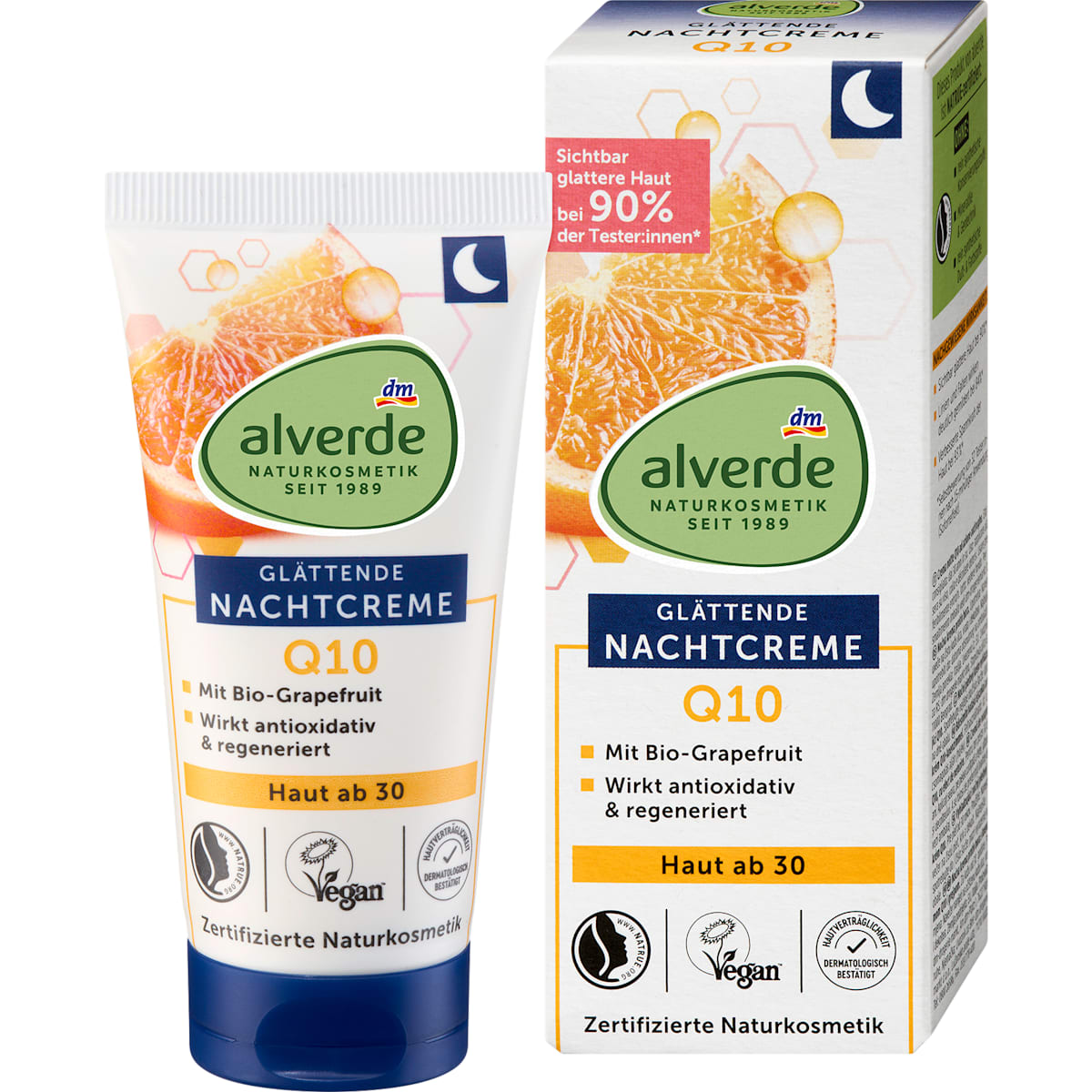 alverde Natuurcosmetica Nachtcrème Q10 Huid vanaf 30, 50 ml