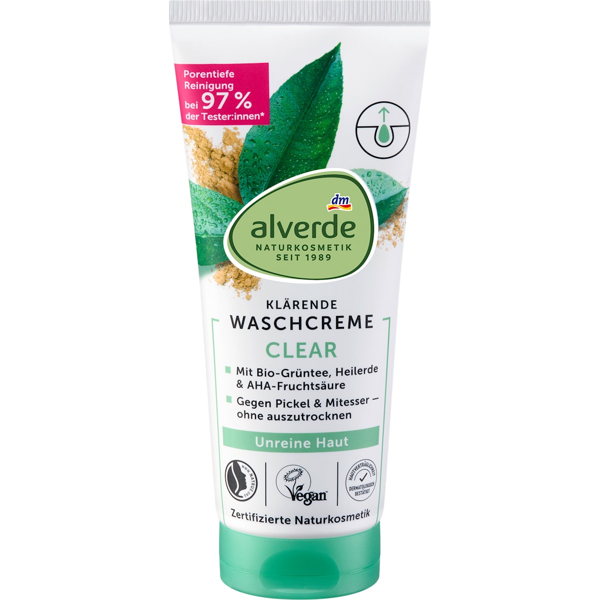 alverde Natuurcosmetica Wascrème Clear, 100 ml