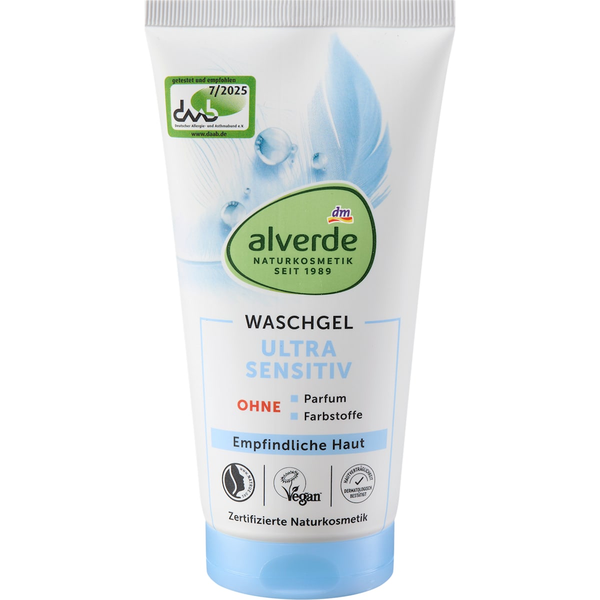 alverde Natuurcosmetica Wasgel Ultra Sensitief, 150 ml