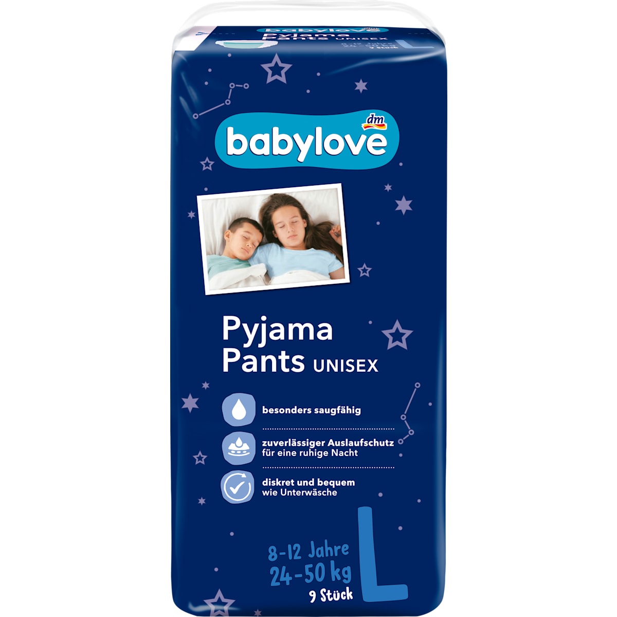 babylove Pyjama-Pants Unisex Maat L 8-12 jaar (24-50 kg), 9 St