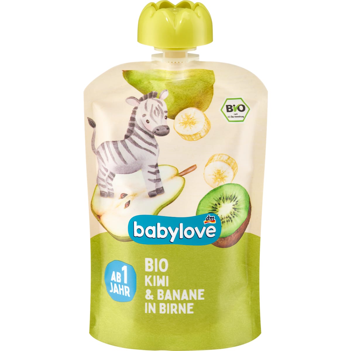 babylove Knijpfruit Kiwi & Banaan in Peer vanaf 1 jaar, 100 g