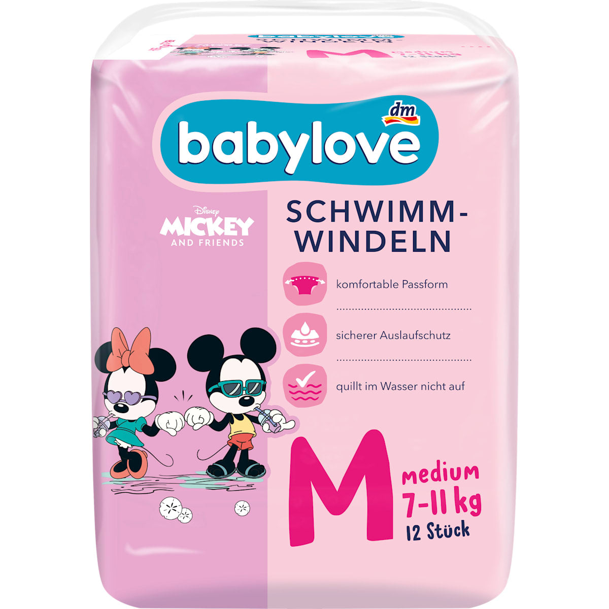 babylove Schwimmwindeln Disney Maat Medium (7-11 kg), 12 St