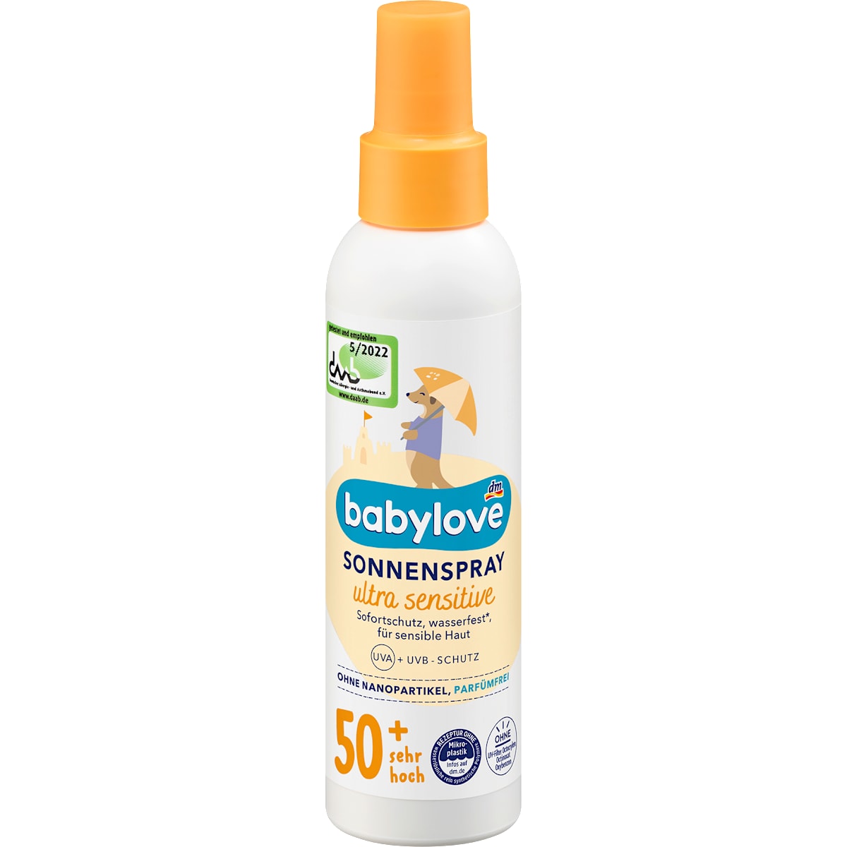 babylove Zonnespray Baby ultra sensitive SPF 50+, 150 ml
