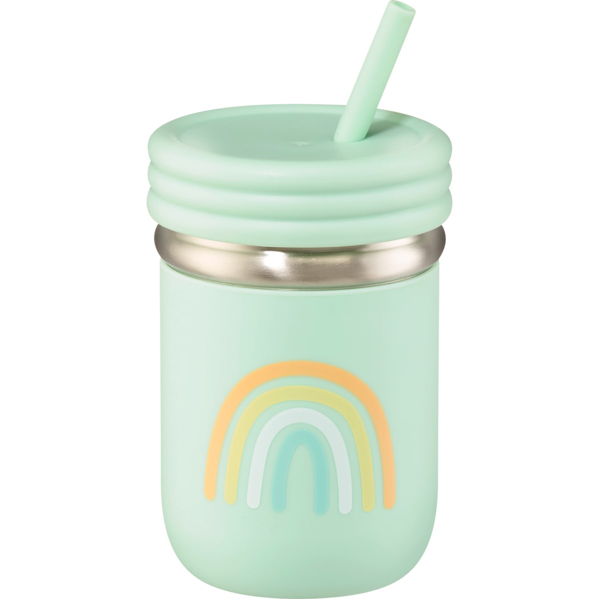 babylove Trinkhalmbecher Edelstahl/Silicone turkoois, 300 ml, 1 St