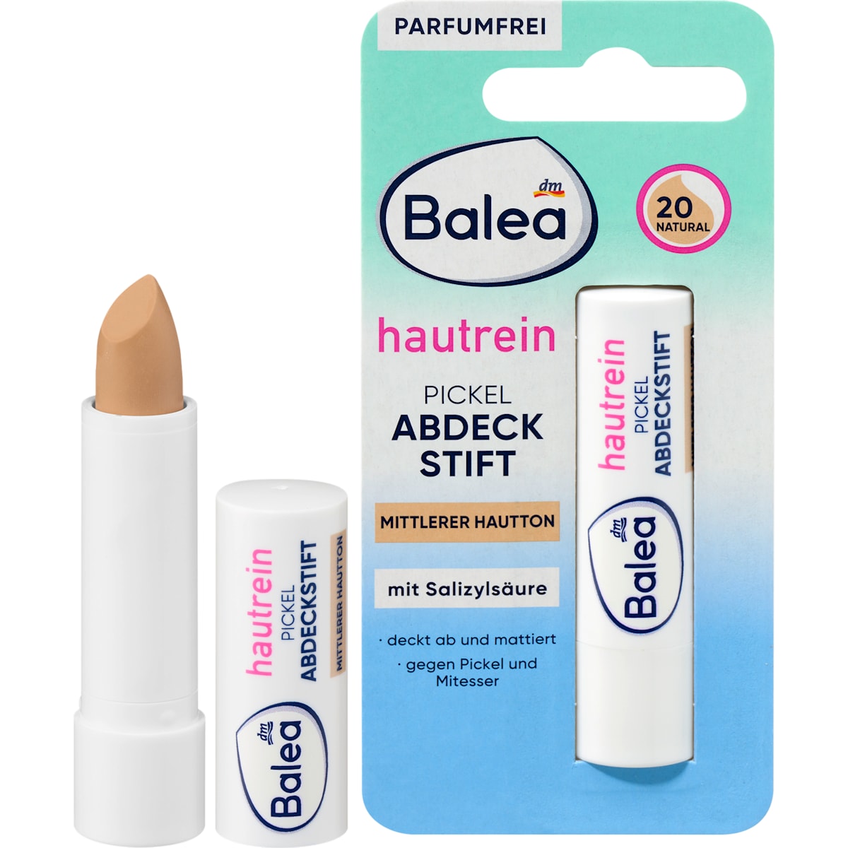 Balea Abdeckstift Huidrein Pickel 20 Natural, 4,5 g