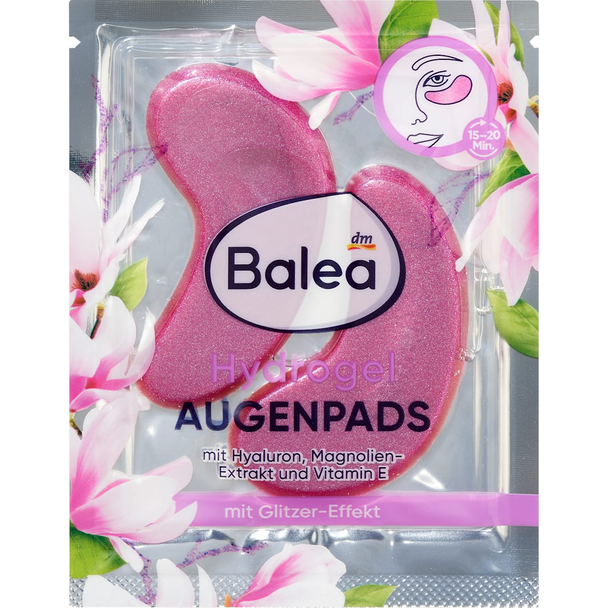 Balea Augenpads Hydrogel Glitzer (1 Paar), 2 St