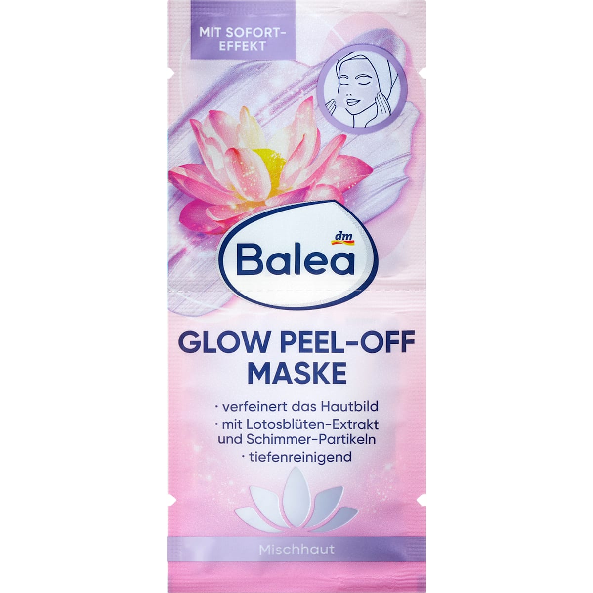 Balea Gezichtsmasker Glow Peel- Off (2x8 ml), 16 ml