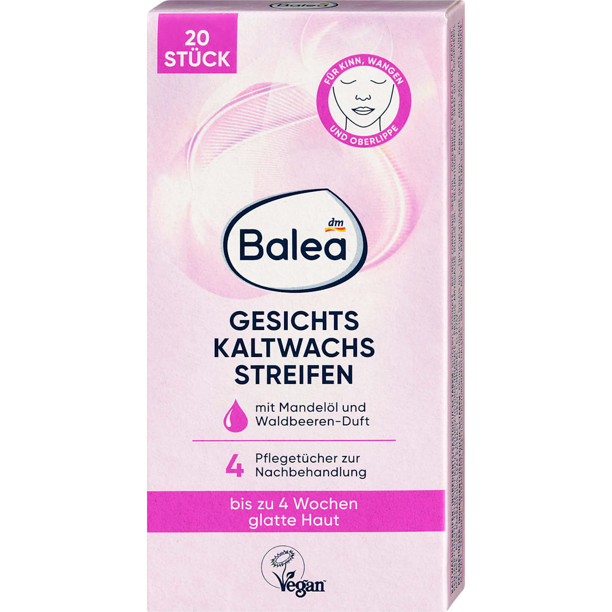 Balea Koudwaxstrips Gezicht, 20 St