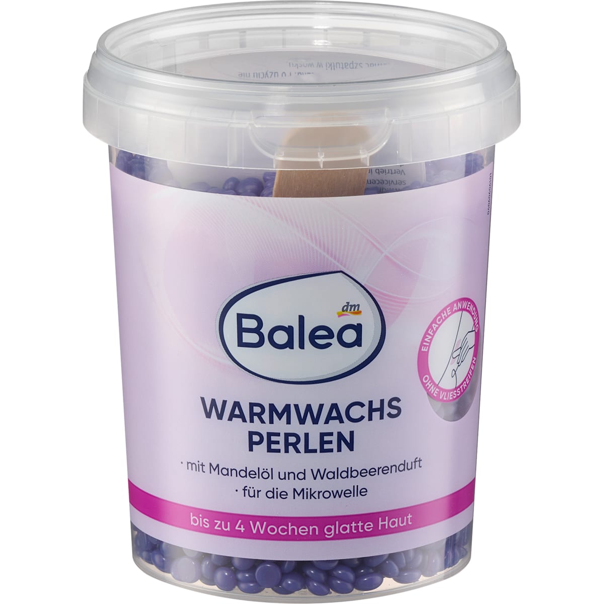 Balea Warmwaxparels Amandelolie & Waldbeerenduft, 250 g