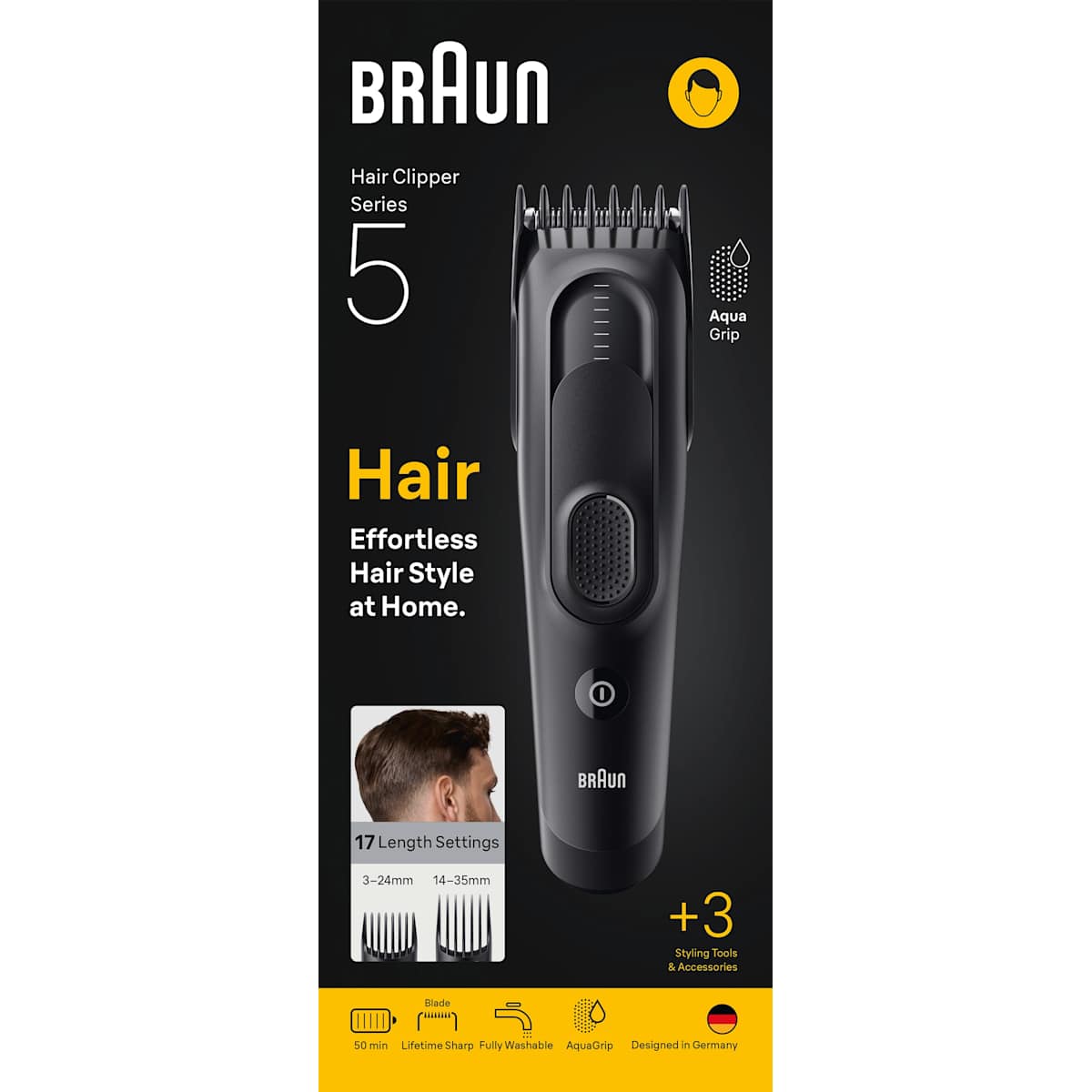 Braun Elektrische Tondeuse, Series 5 Hair Clipper HC5530, 1 St