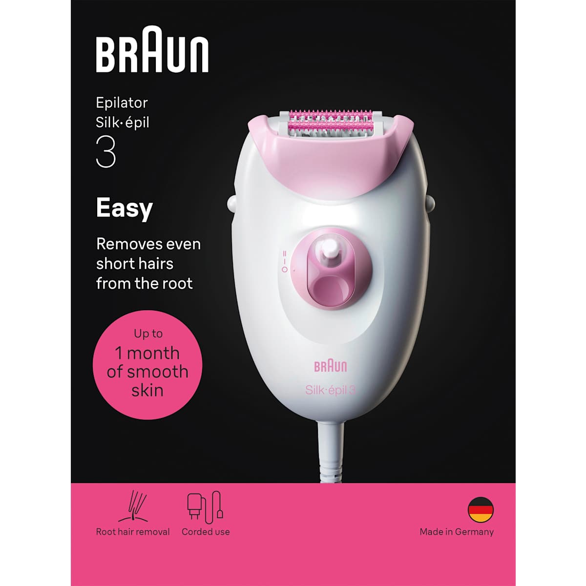 Braun Epilierer, Silk-épil 3 SE3-000, 1 St