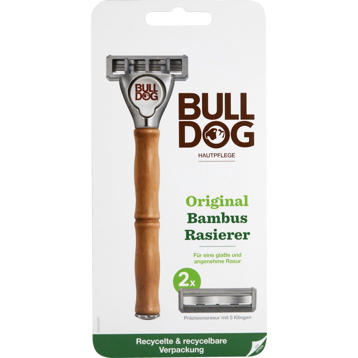 BULLDOG Scheermes, Original Bambus + 2 Mesjes, 1 St