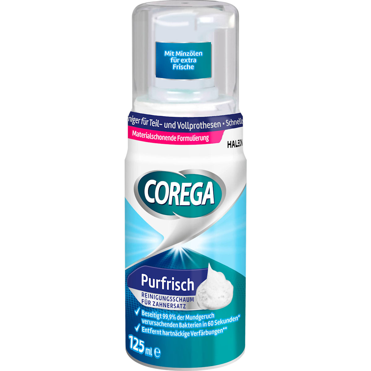 COREGA Gebissreiniger Schuim voor Zahnersatz, 125 ml