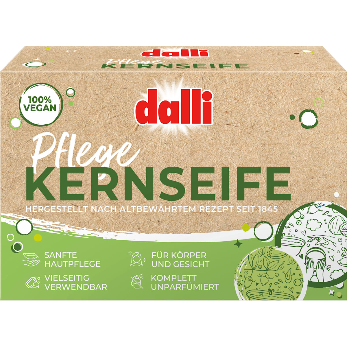dalli Pflegekernseife, 125 g