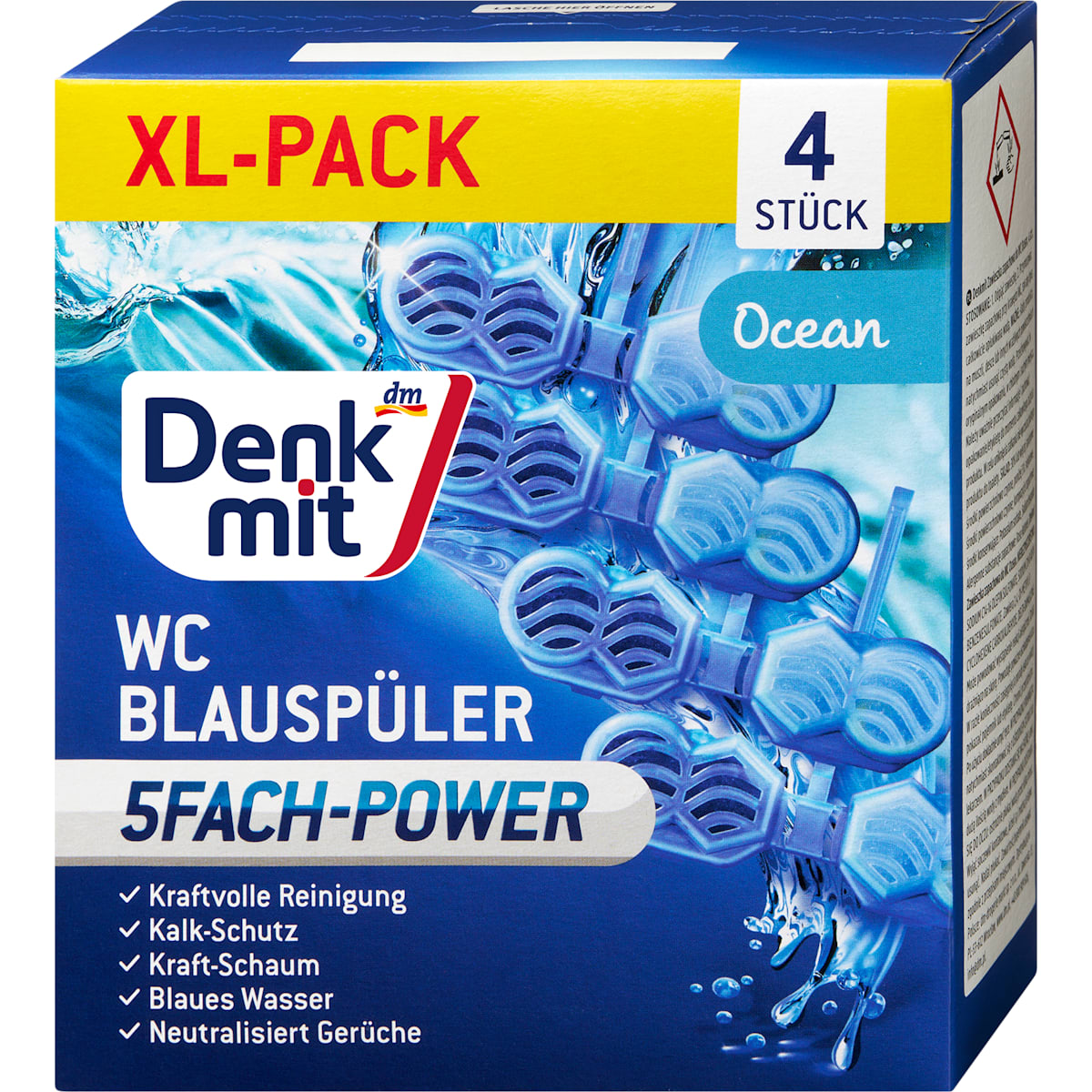 Denkmit WC-Blauspüler Ocean, 4 St