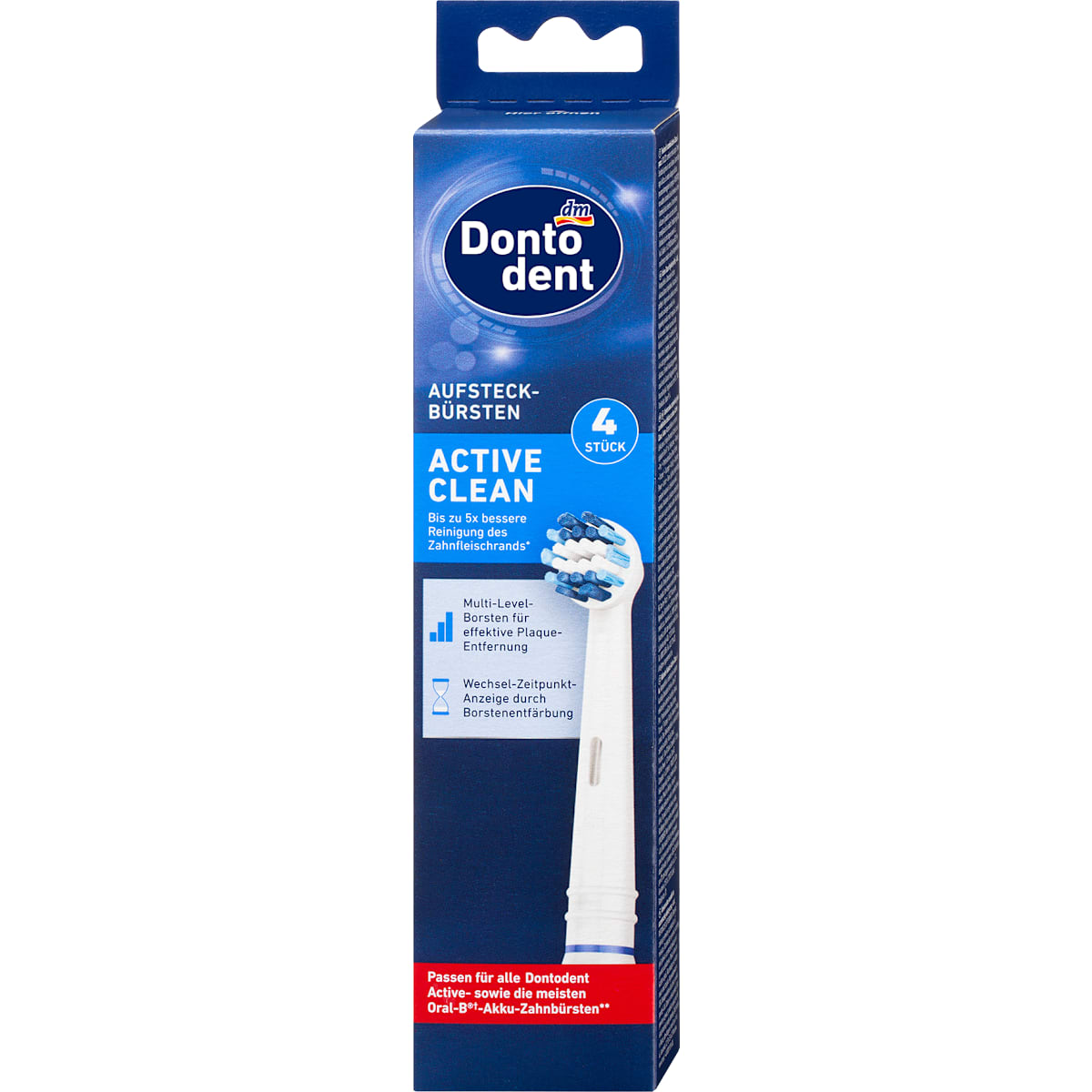 Dontodent Aufsteckbürste Active Clean, 4 St