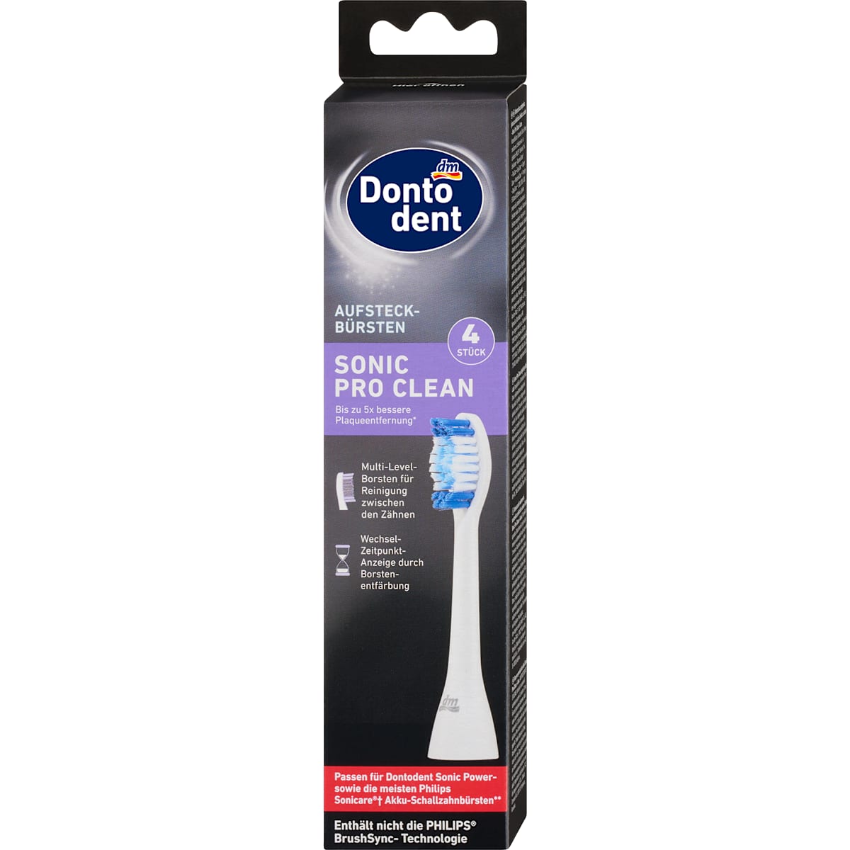 Dontodent Aufsteckbürste Sonic Pro Clean, 4 St