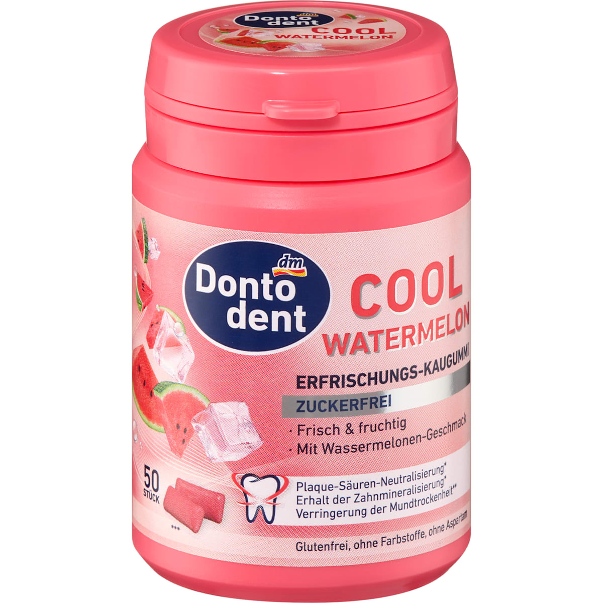 Dontodent Kaugummi, Cool Watermelon, suikervrij, 50 St